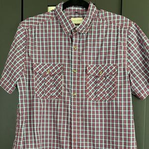 Checkered Short sleeved button down shirt